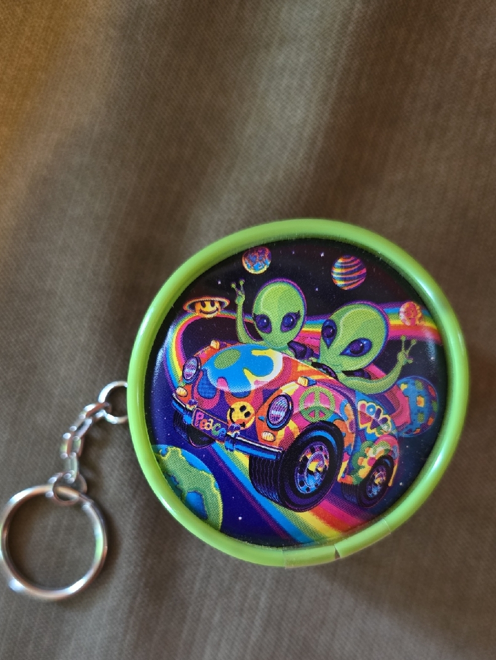 Vintage Lisa Frank Alien Keychain Coin Purse Rare
